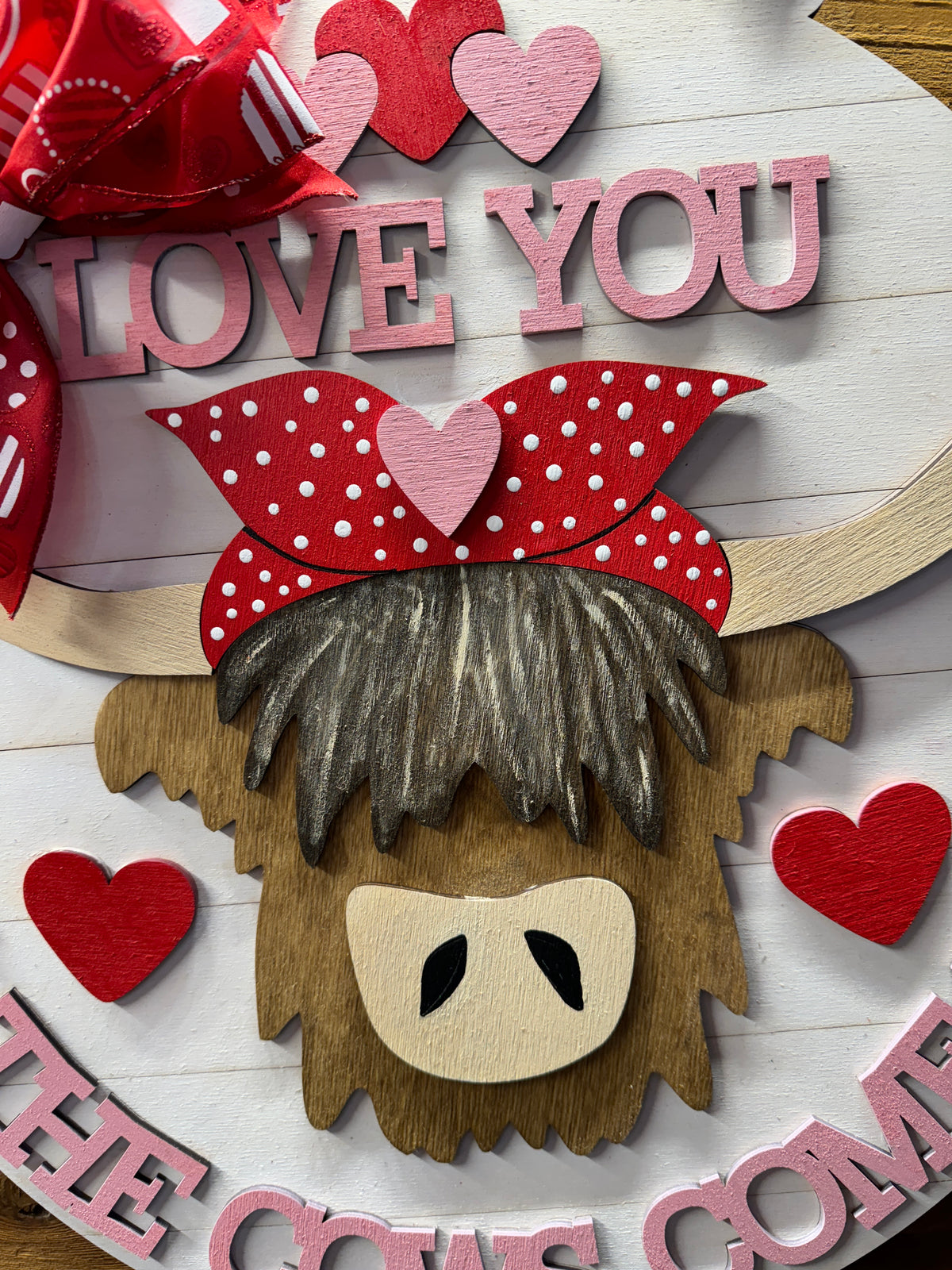 Love You Till The Cows Come Home Valentines Day Door Hanger