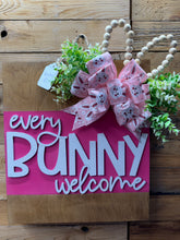 Load image into Gallery viewer, Every Bunny Welcome Door Hanger