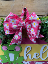 Load image into Gallery viewer, Hello Frog Daisy Door Hanger