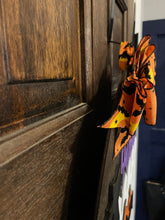 Load image into Gallery viewer, Happy Halloween Black Cat On A Fence With Jack-o-lanterns