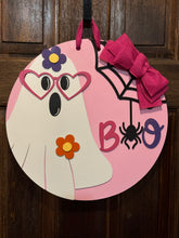 Load image into Gallery viewer, PInk Boo Ghost Door Hanger