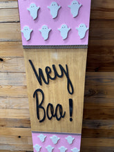 Load image into Gallery viewer, Hey Boo! Pink With White Ghost.  Local Pick Up Only