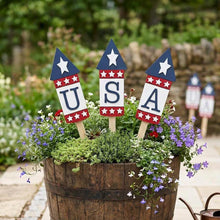 Load image into Gallery viewer, 3 Piece Patriotic USA Themed Outdoor Bottle Rocket Set - Red White and Blue
