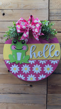 Load and play video in Gallery viewer, Hello Frog Daisy Door Hanger