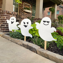 Load image into Gallery viewer, 3 Piece Yard Art Halloween Ghost Set