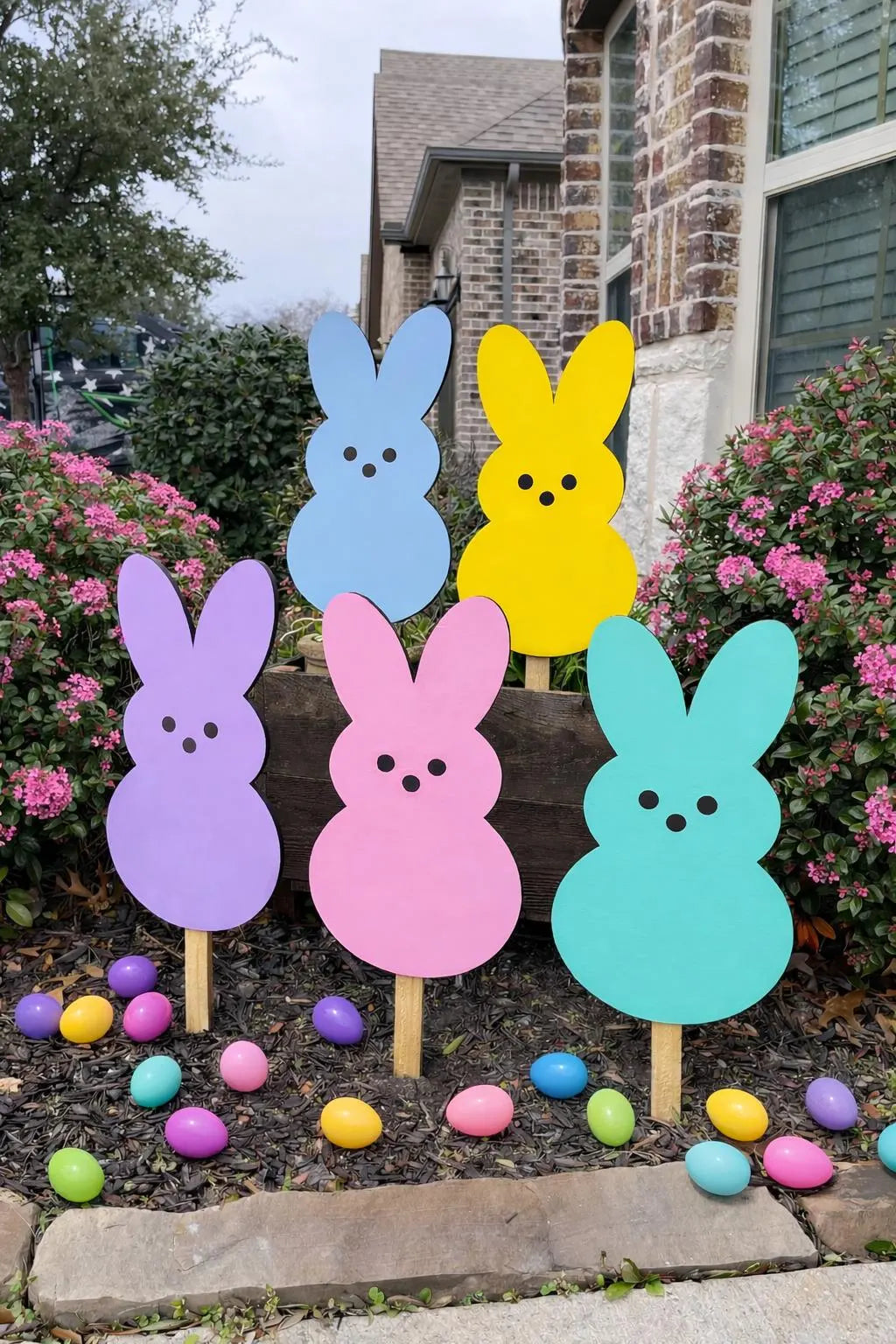 5 Piece Easter Peep Yard Art Set