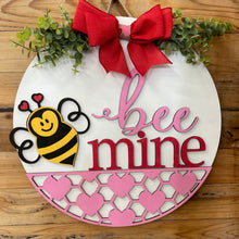 Load image into Gallery viewer, Bee Mine Valentines Day Door Hanger
