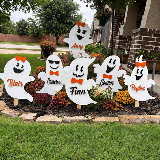 Personalized Ghost Yard Art
