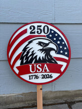 Load image into Gallery viewer, Patriotic Eagle Yard Art Set – 25th Anniversary
