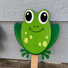 Load image into Gallery viewer, Frog and Mushroom Trio Yard Art
