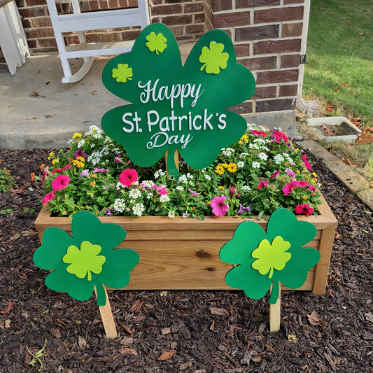 St Patrick's Day Yard Art