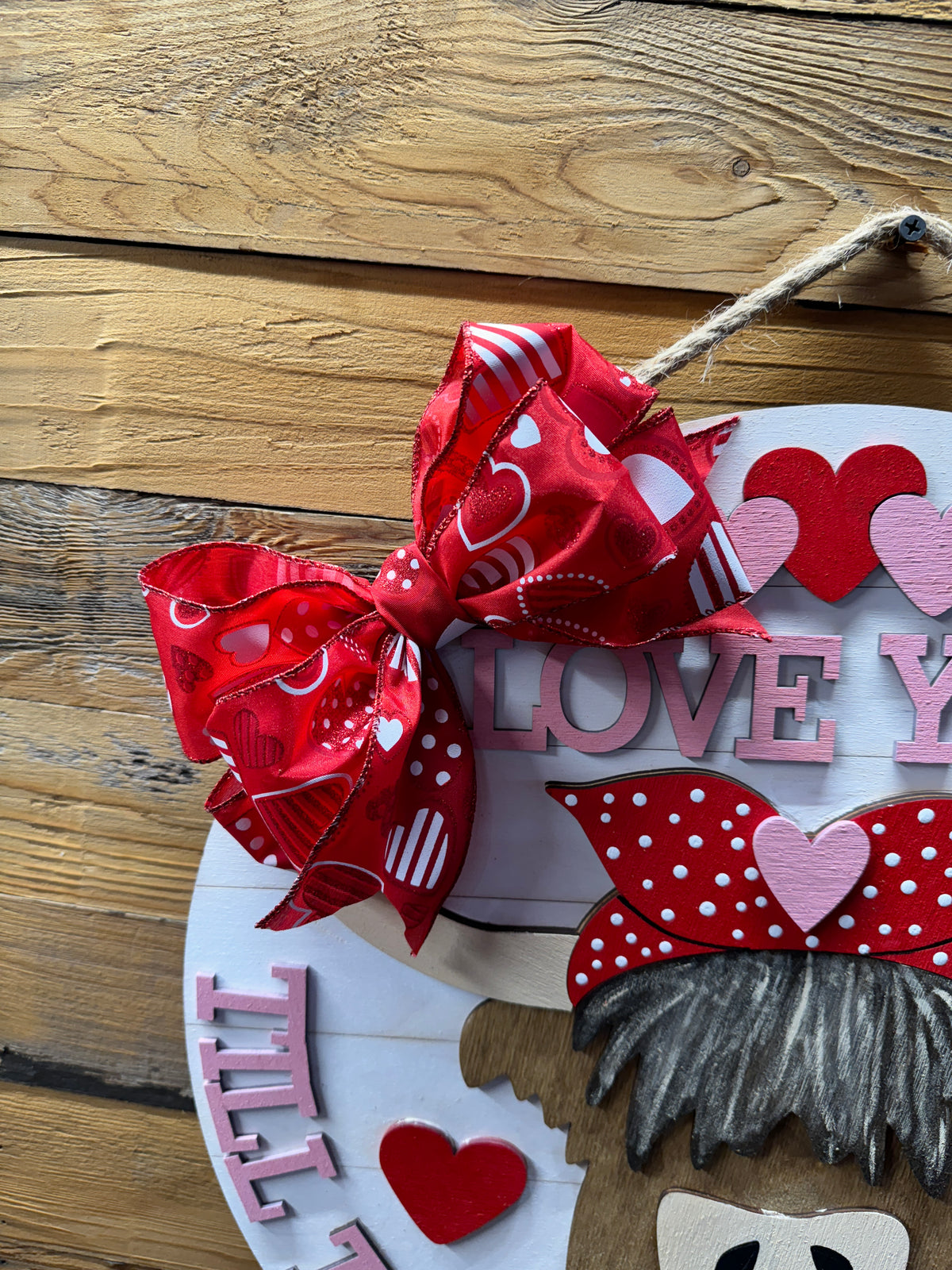 Valentine's Day Highland Cow Door Hanger