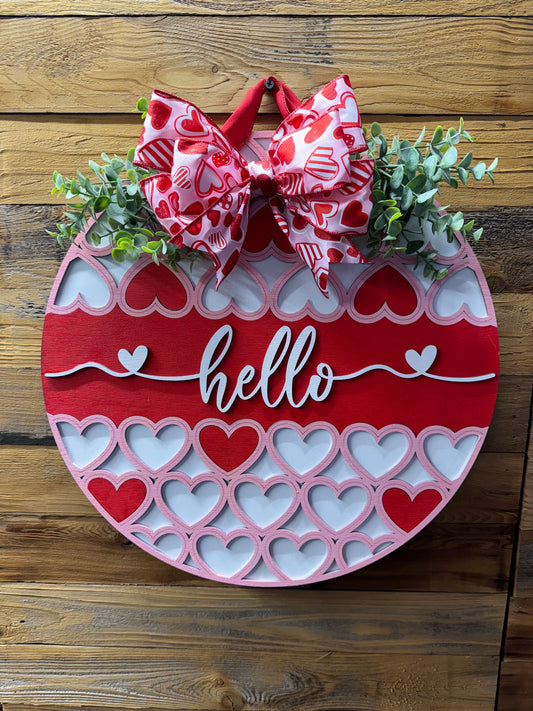 Valentine's Day Hello Door Hanger