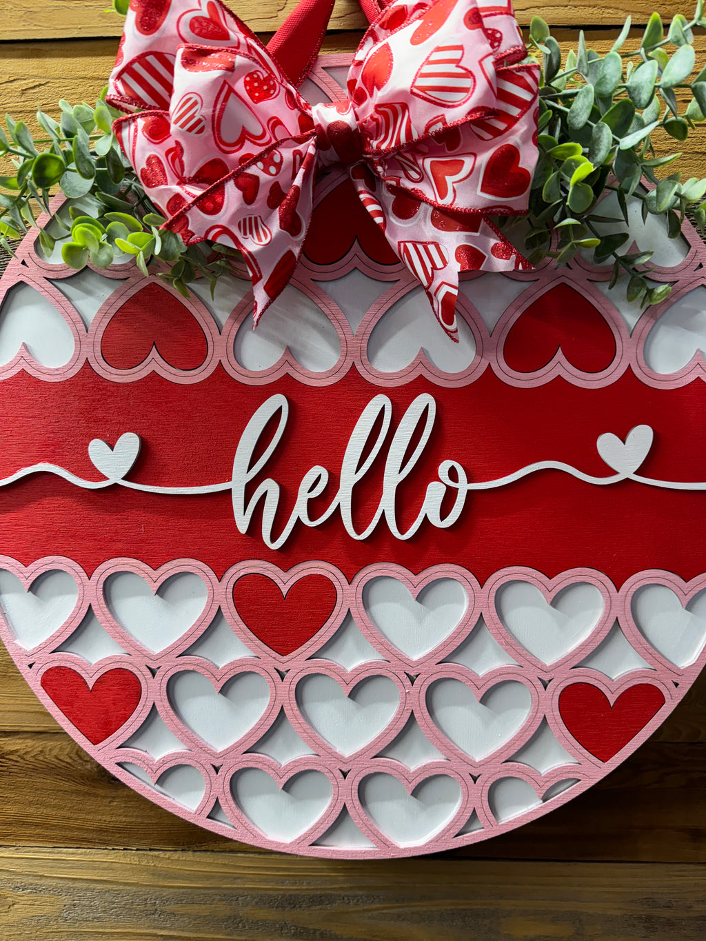 Valentines Day Hello Door Hanger