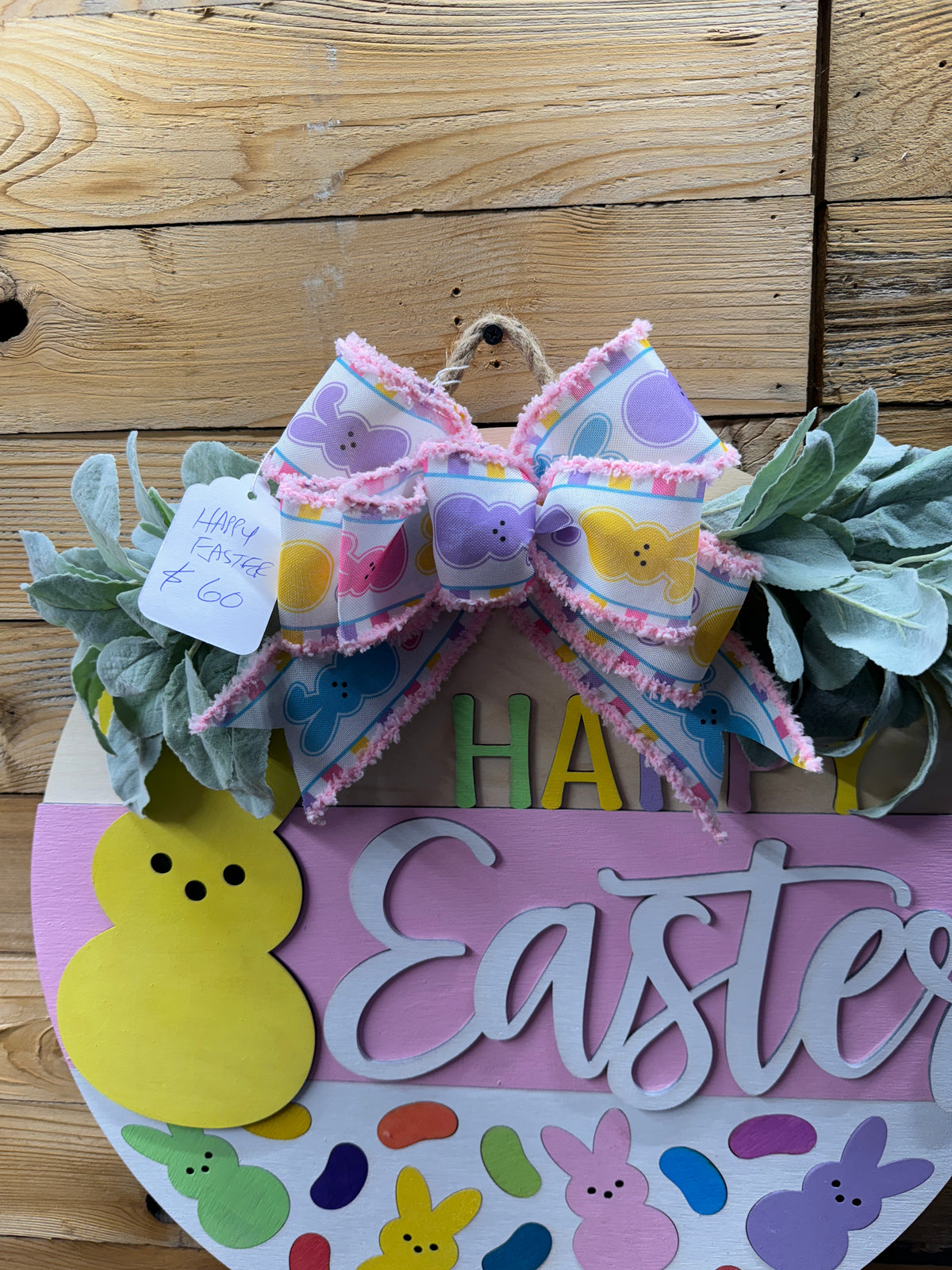 Happy Easter Peeps Door Hanger
