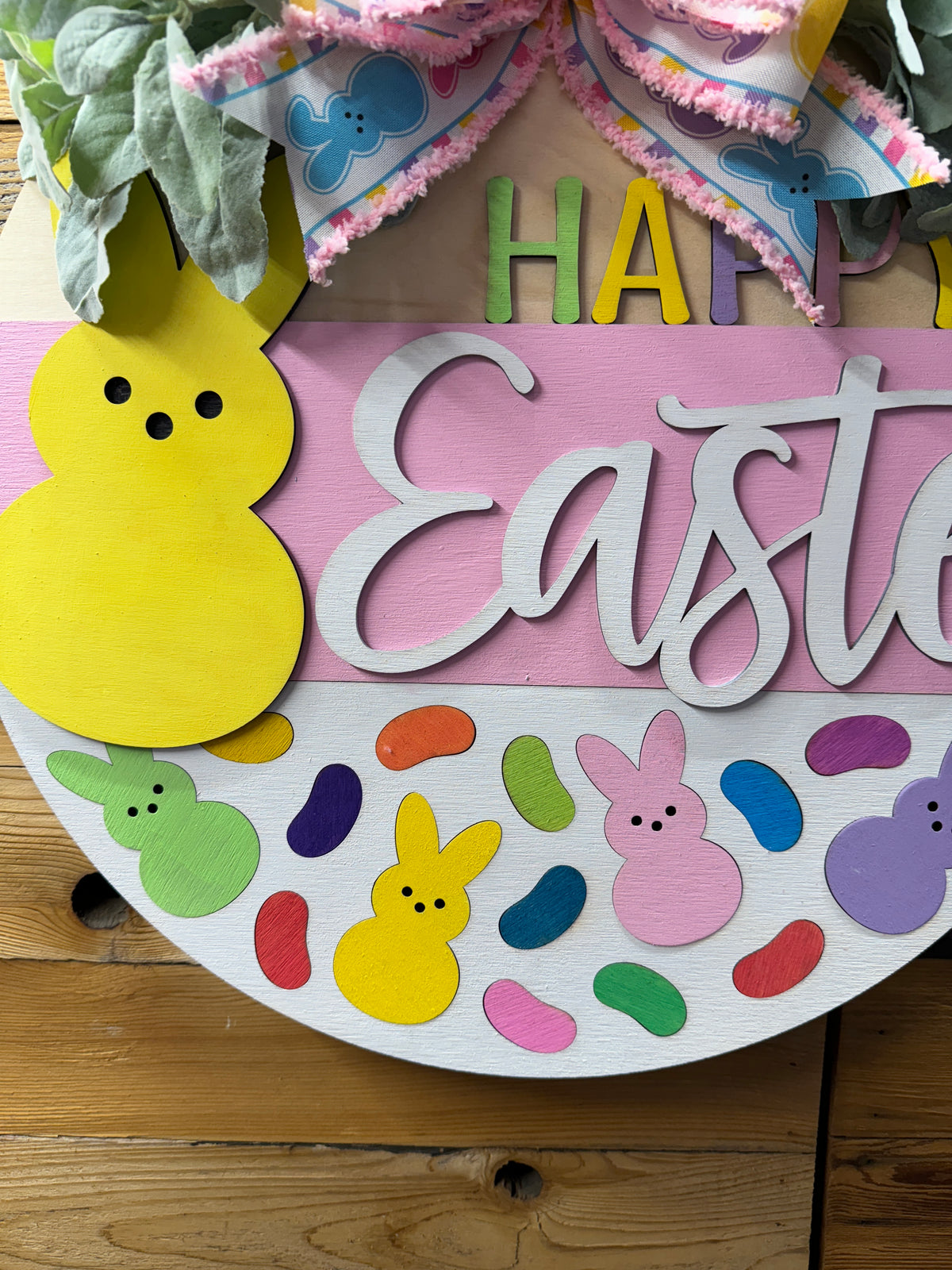 Happy Easter Peeps Door Hanger