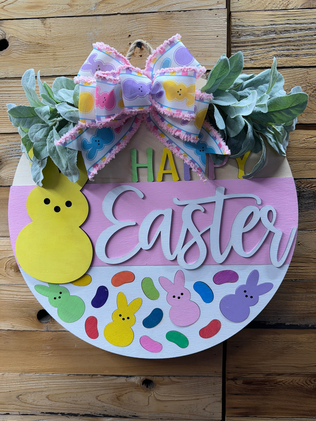 Happy Easter Peeps Door Hanger
