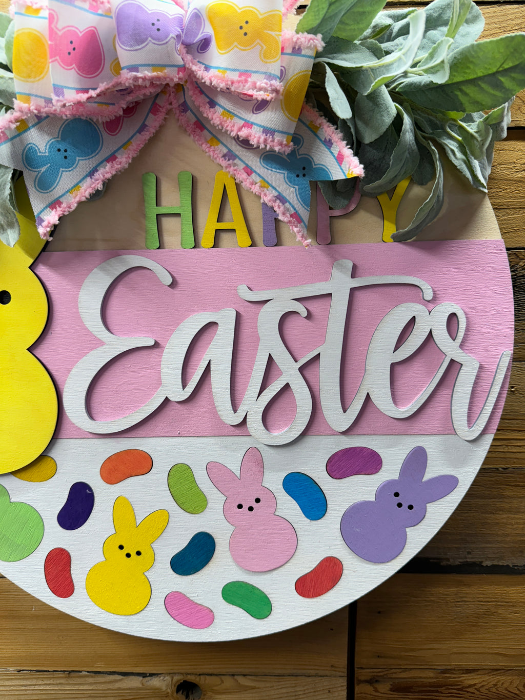 Happy Easter Peeps Door Hanger