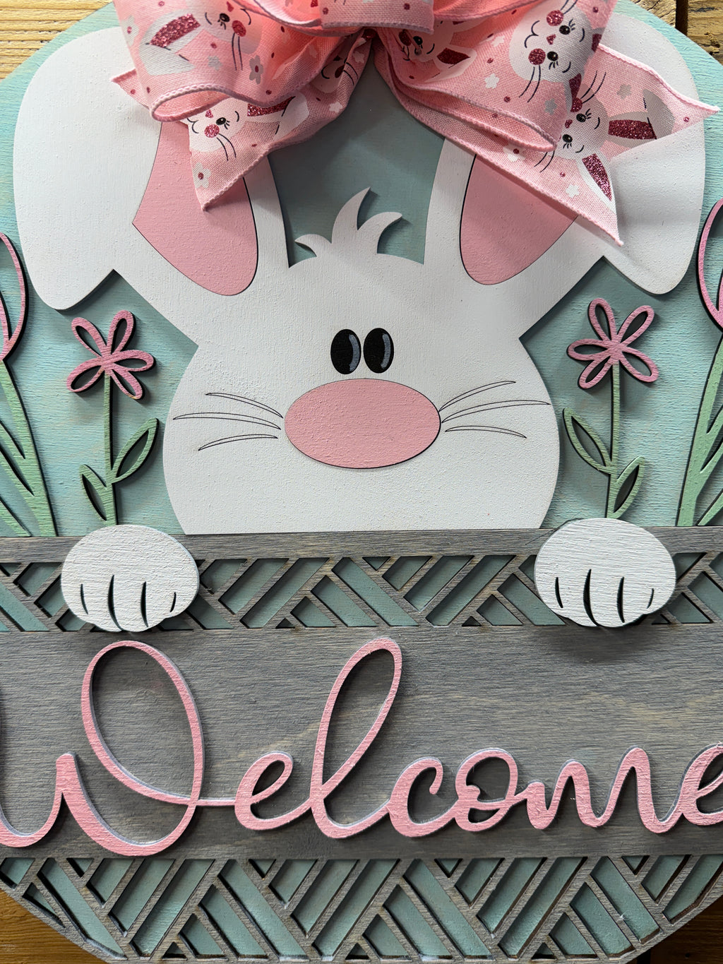 7 Spring Welcome Bunny Door Hanger