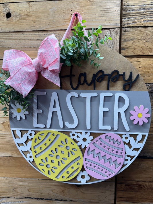 8 Happy Easter Egg Door Hanger