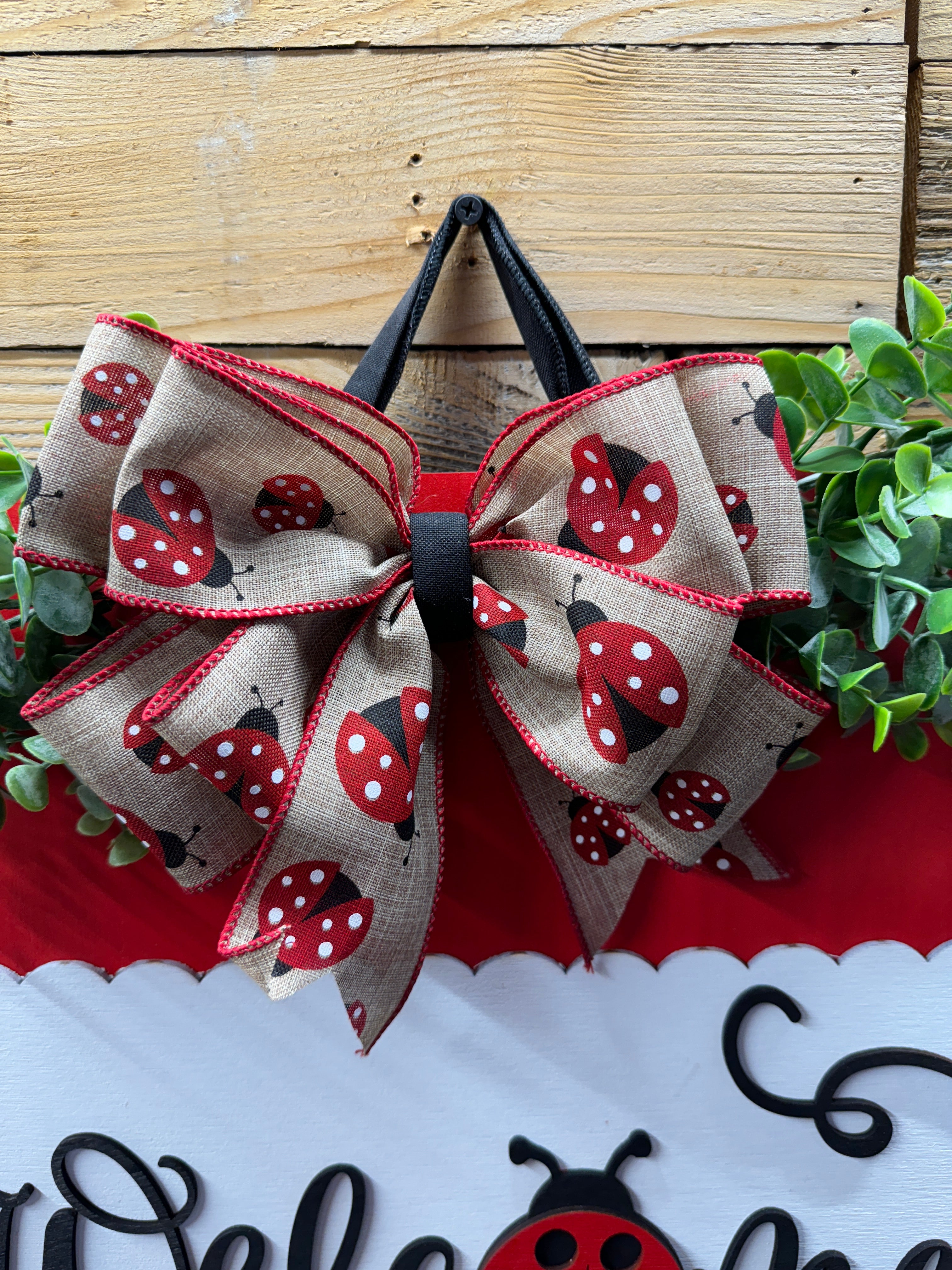 Lady Bug Welcome Door Hanger