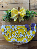 6 Spring Yellow Daisy Door Hanger