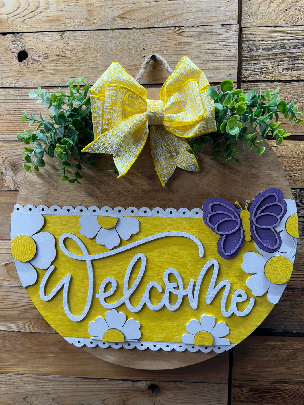 Spring Yellow Daisy Door Hanger