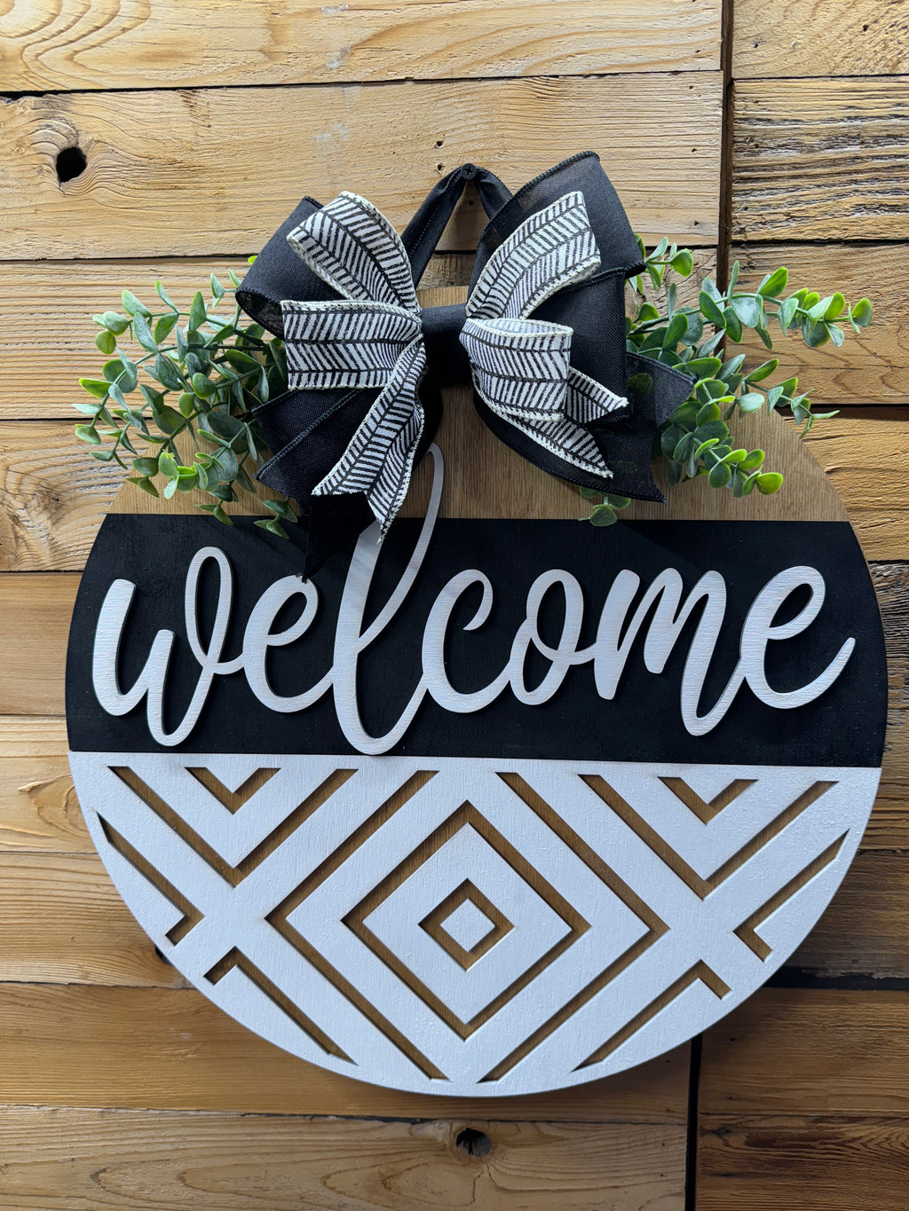 Geometric Welcome Door Hanger