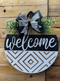 Geometric Welcome Door Hanger