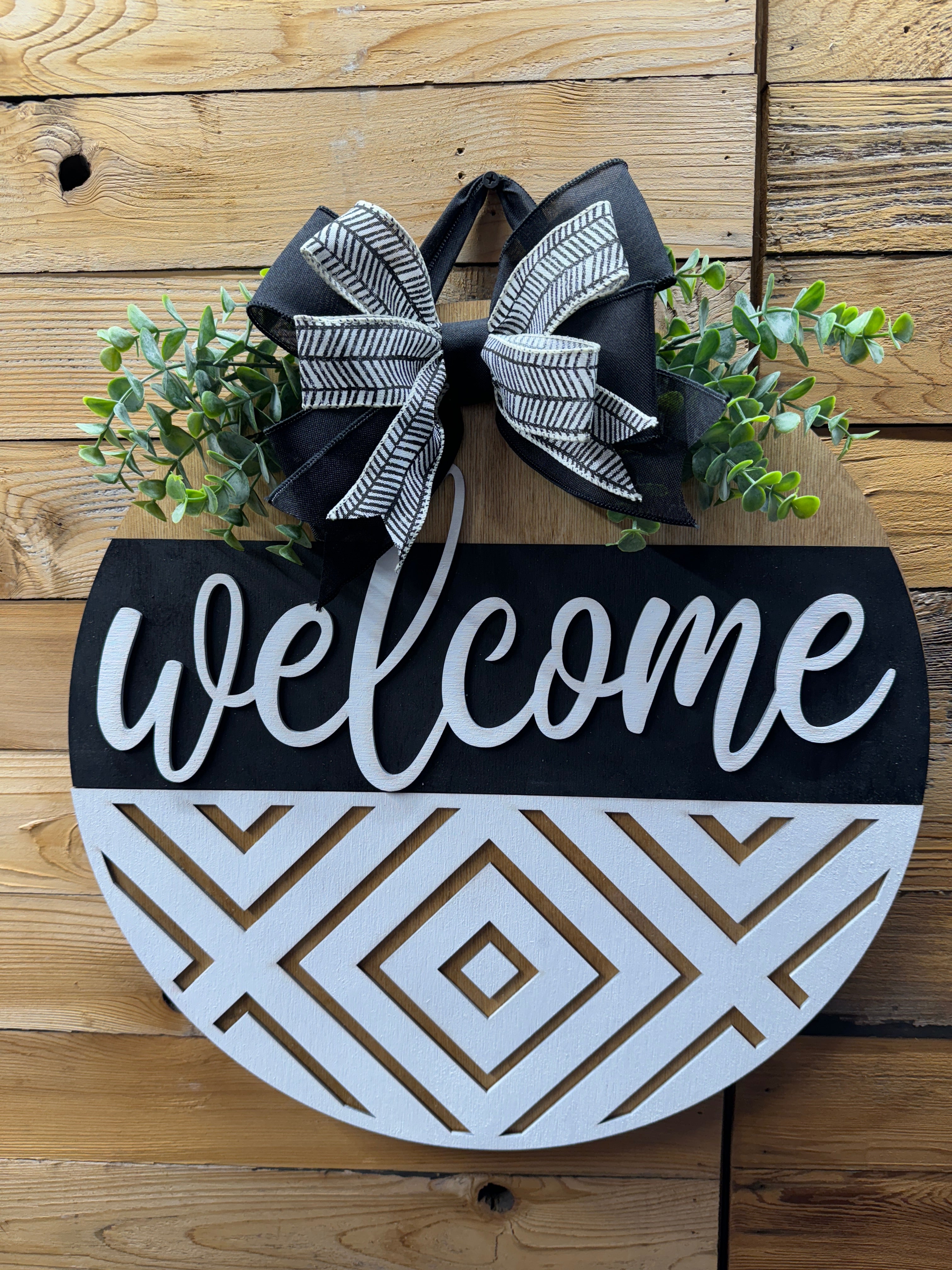 Geometric Welcome Door Hanger