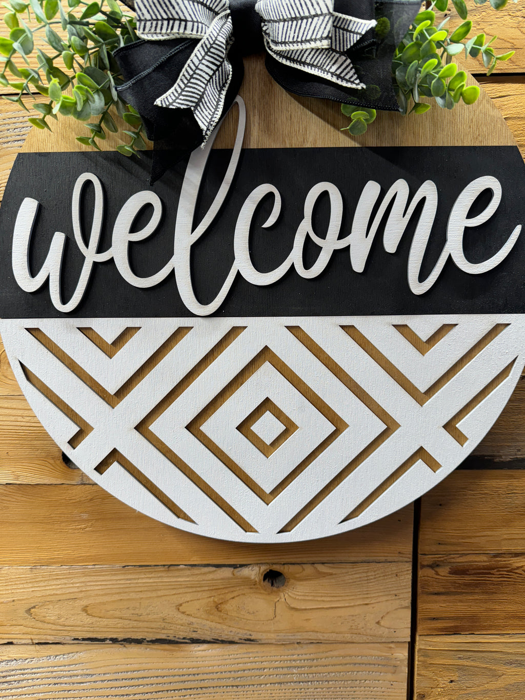 Geometric Welcome Door Hanger