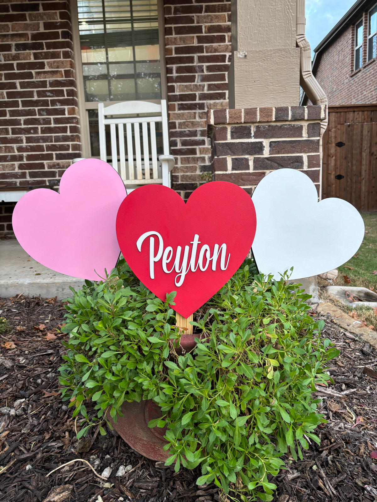 Valentines Day Personalized Trio of Hearts