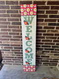 Floral Welcome Porch Leaner