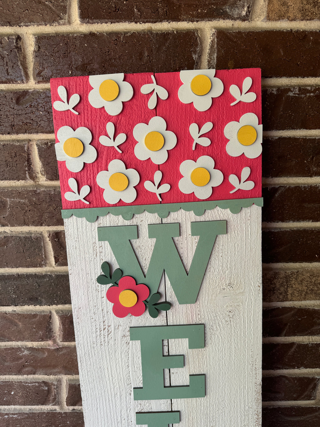 Floral Welcome Porch Leaner