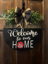 Load image into Gallery viewer, Interchangeable Door Hanger | Welcome to our Home Door Hanger | Welcome Door Decor
