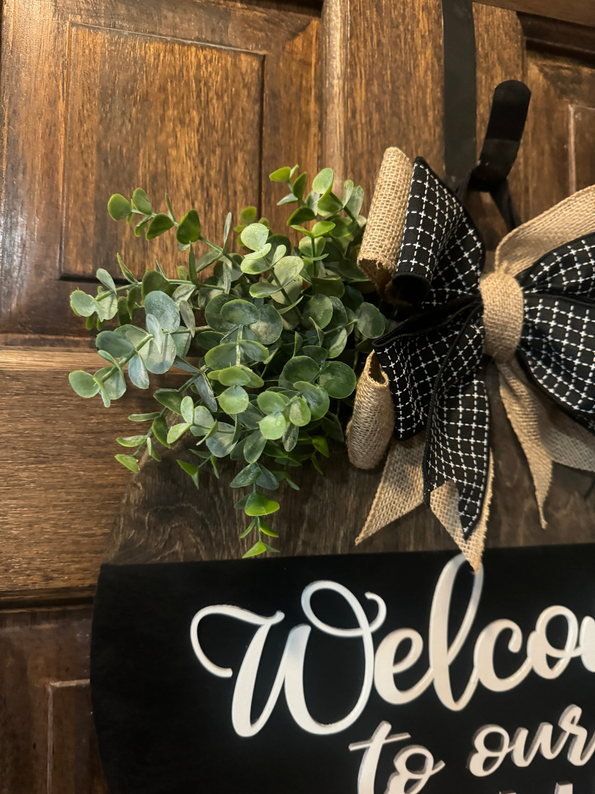 Interchangeable Door Hanger | Welcome to our Home Door Hanger | Welcome Door Decor