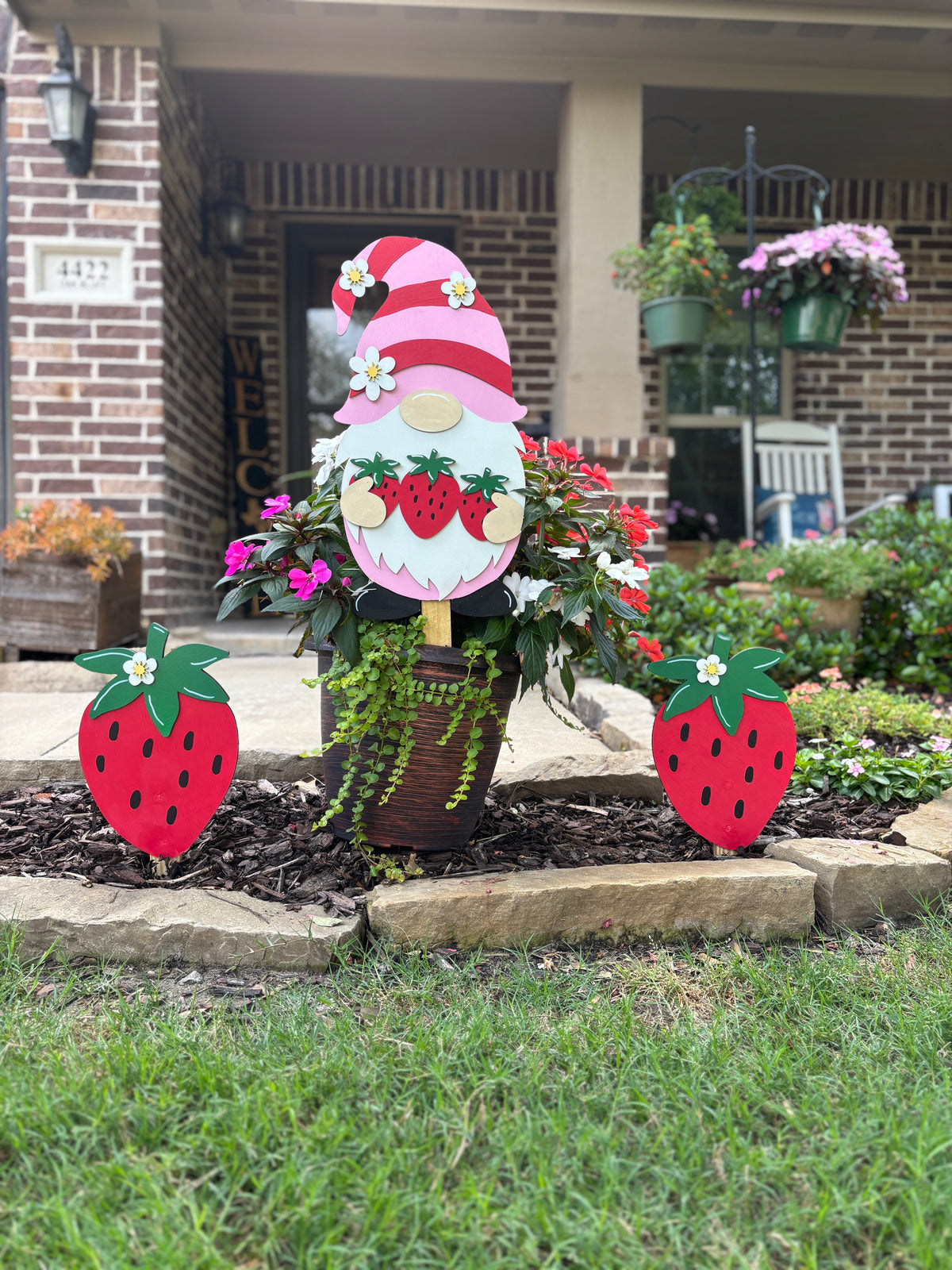 Gnome Strawberry Trio