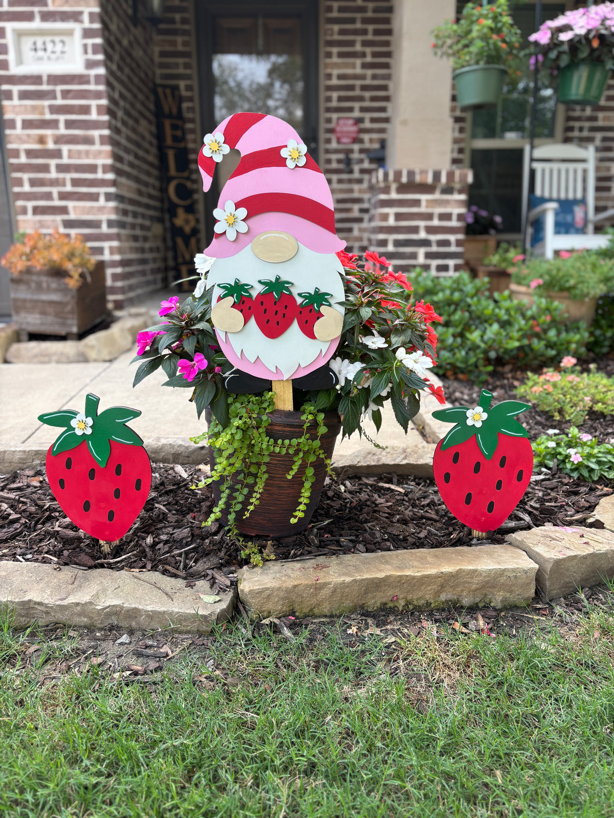 Gnome Strawberry Trio