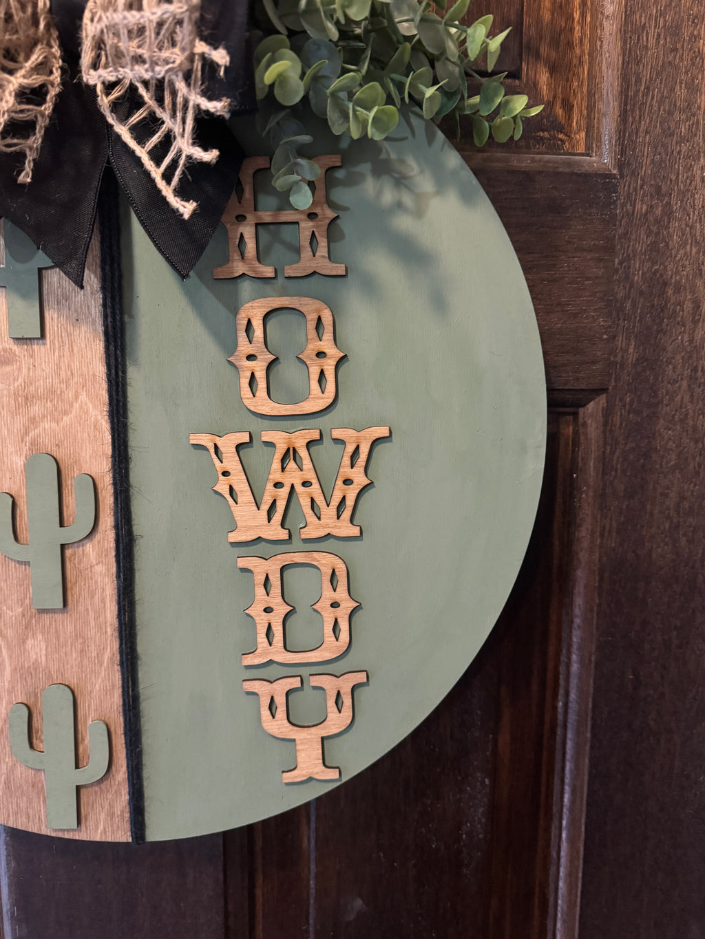 8 Howdy Cactus Door Hanger