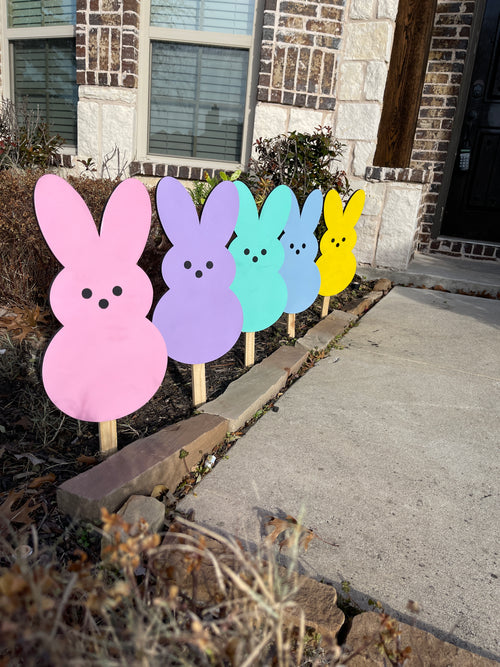 5 Piece Easter Peep Yard Art Set