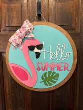 Load image into Gallery viewer, Pink Flamingo Hello Summer
