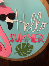 Load image into Gallery viewer, Pink Flamingo Hello Summer
