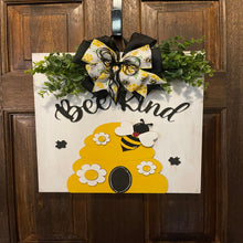 Load image into Gallery viewer, Bee Kind Square Door Hanger
