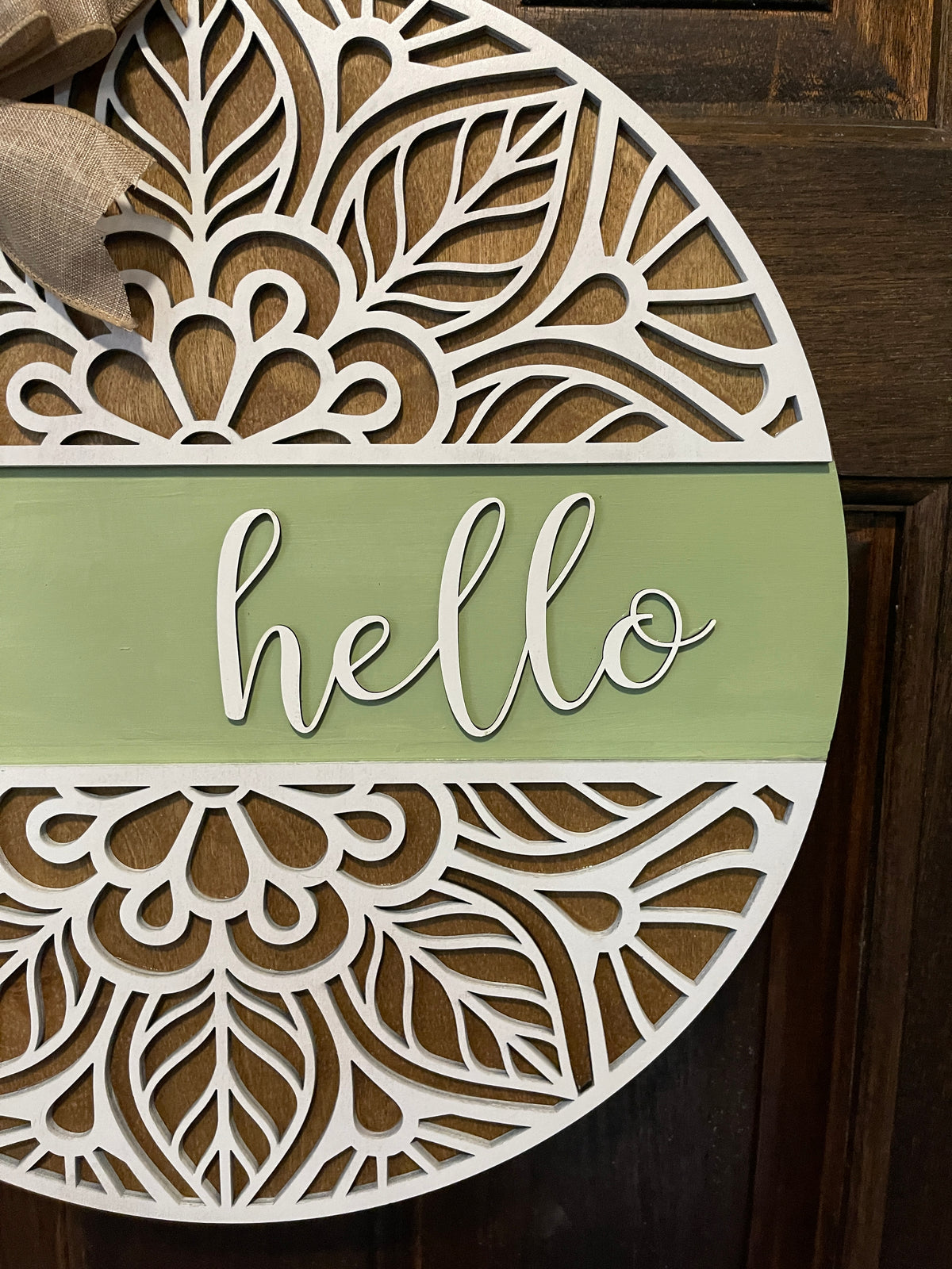 Boho Green Door Hanger