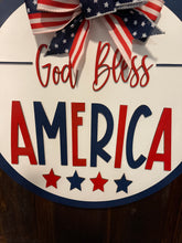 Load image into Gallery viewer, White Layered God Bless America Door Hanger
