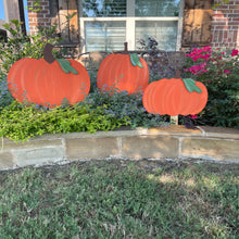 Load image into Gallery viewer, Fall Pumpkins Trio Yard Art Set
