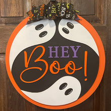 Load image into Gallery viewer, Hey Boo Halloween Door Hanger
