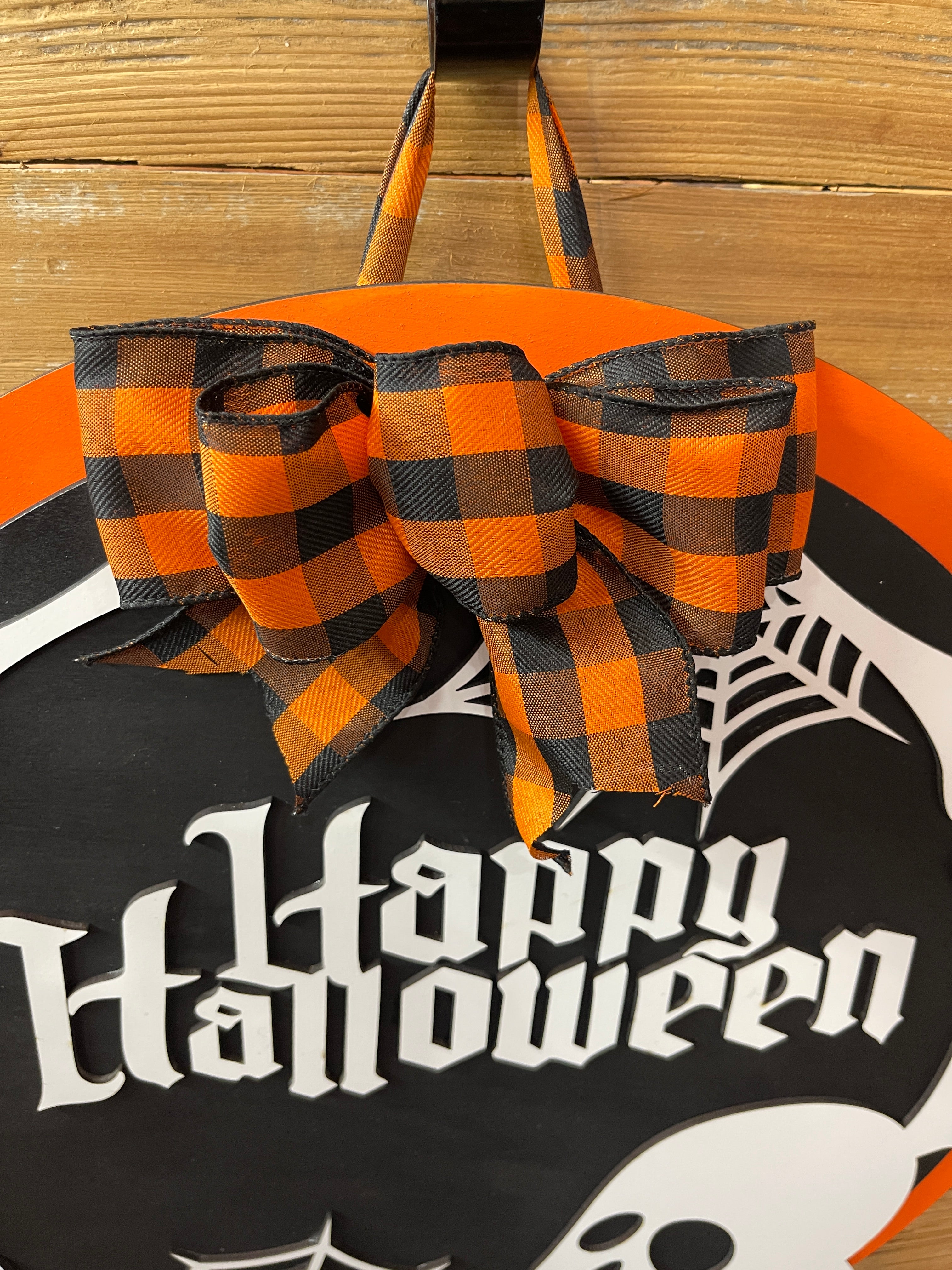 Skeleton Happy Halloween Door Hanger