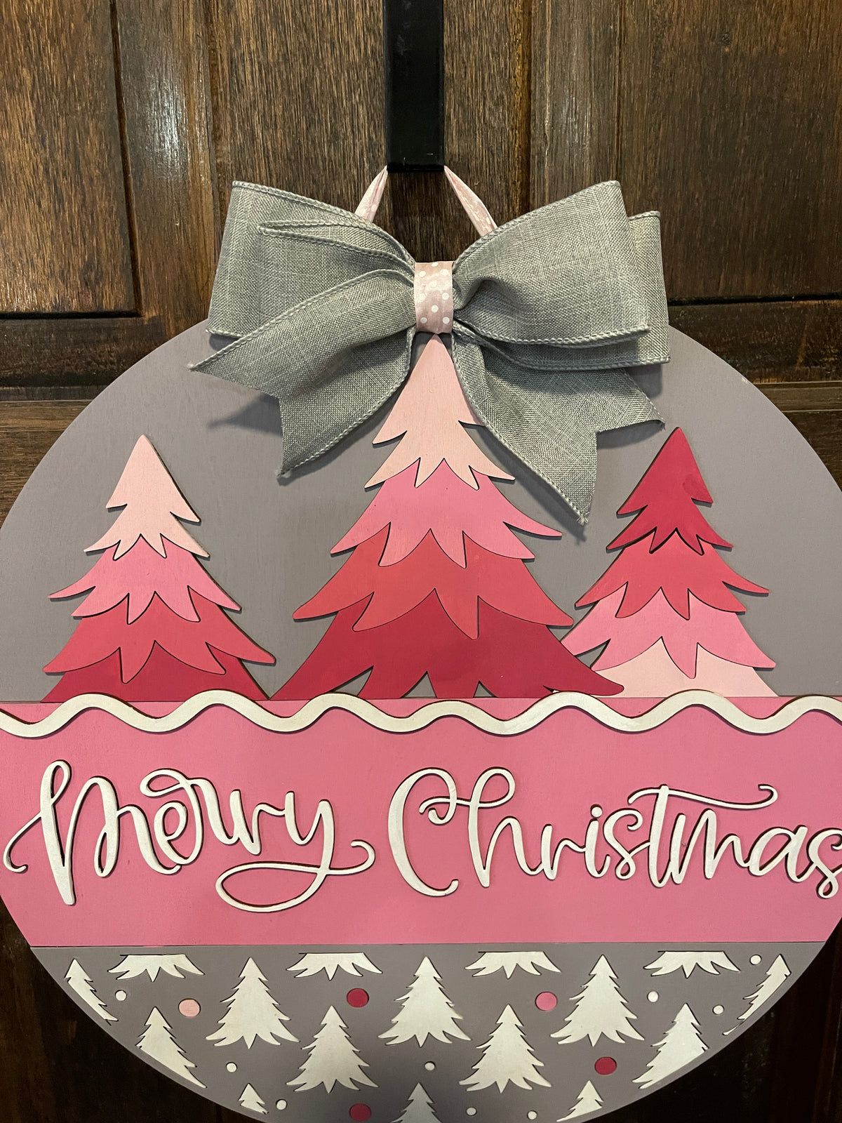 Merry Christmas Pink Trees