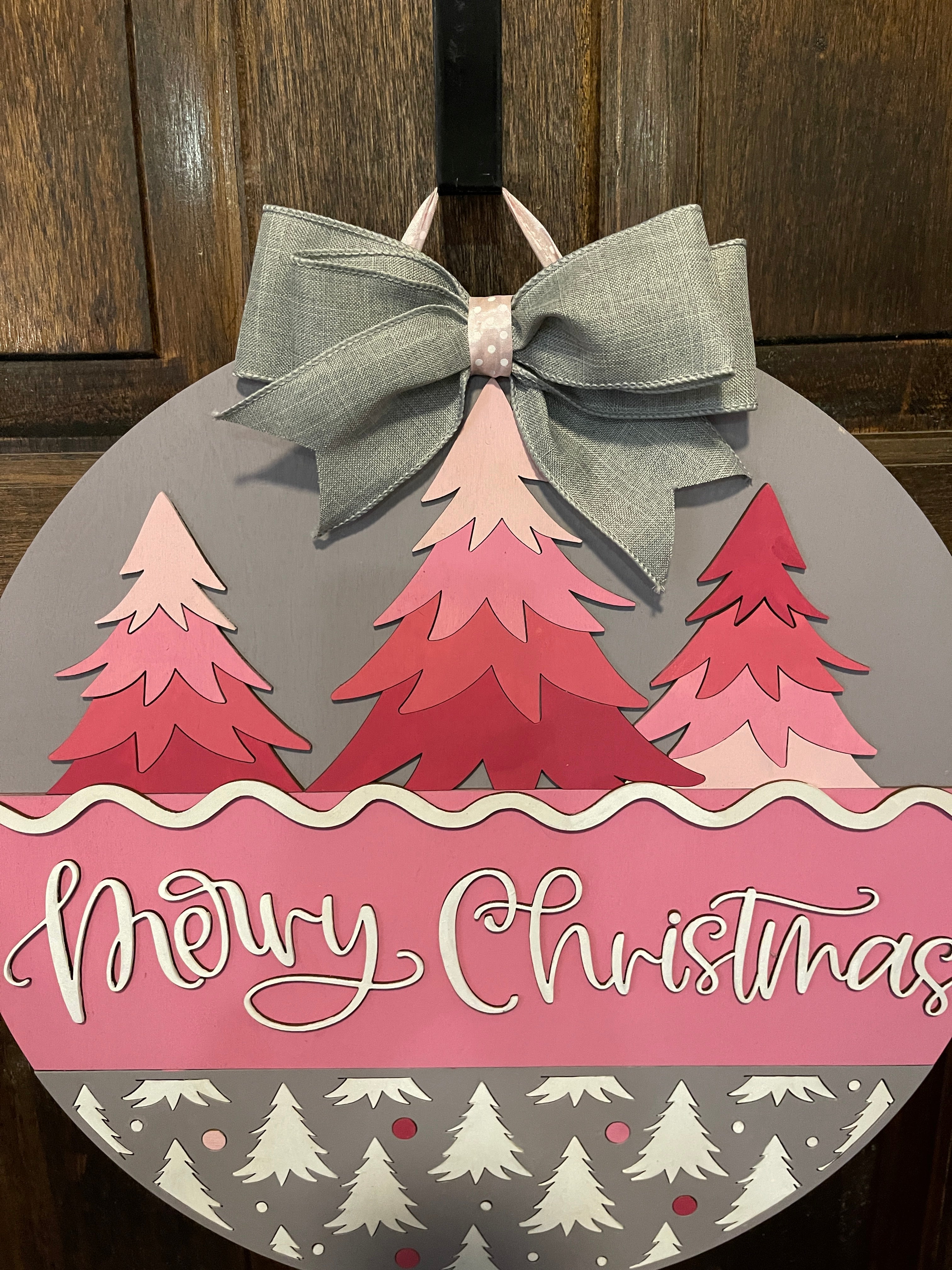 Merry Christmas Pink Trees